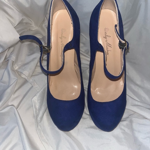 Blue Mary Jane sexy size 9.5 stiletto platform high heels - Picture 4 of 6